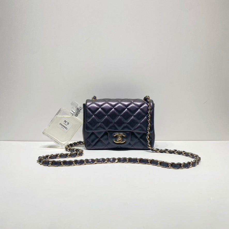 No.4258-Chanel Lambskin Square Mini Classic Flap 17cm (Unused / 未使用品)