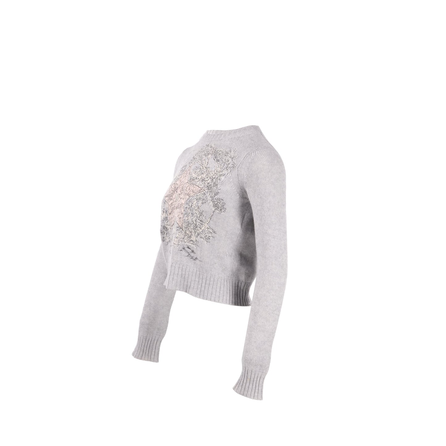 Luxury Dior Size 36 Chez Mio Sweater Cashmere Grey