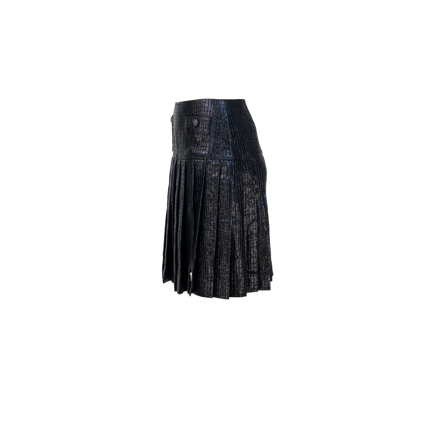 Chanel Size 36 21K Skirt Acetate/Acrylic/Wool/Cotton Navy Blue/Black