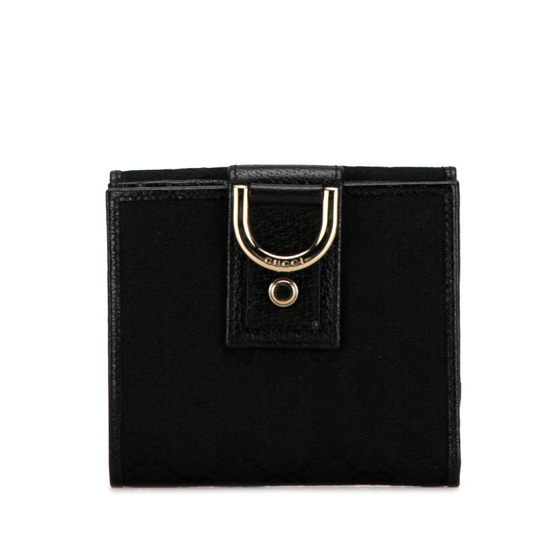 Luxury Gucci Trending 2025 GG Canvas Abby Line Bifold Wallet Black