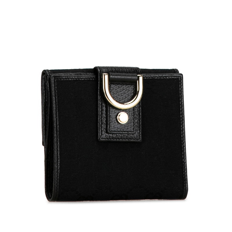 Luxury Gucci Trending 2025 GG Canvas Abby Line Bifold Wallet Black