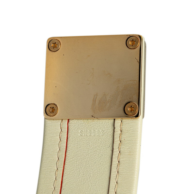 Louis Vuitton Suarez Bracelet M92632 Ivory White Leather  Louis Vuitton