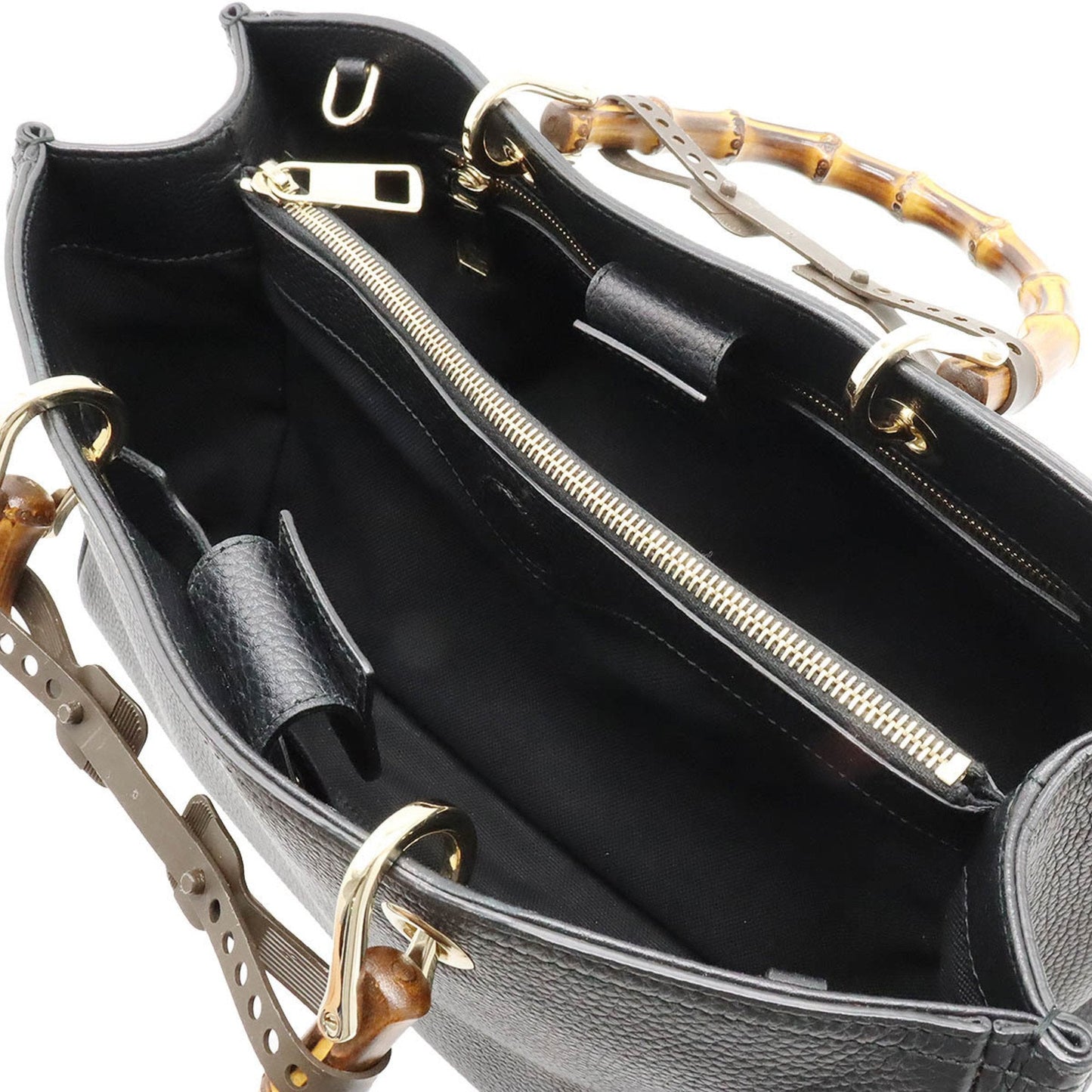 Luxury Gucci Trending 2025 Bamboo  Leather Tote Bag ()