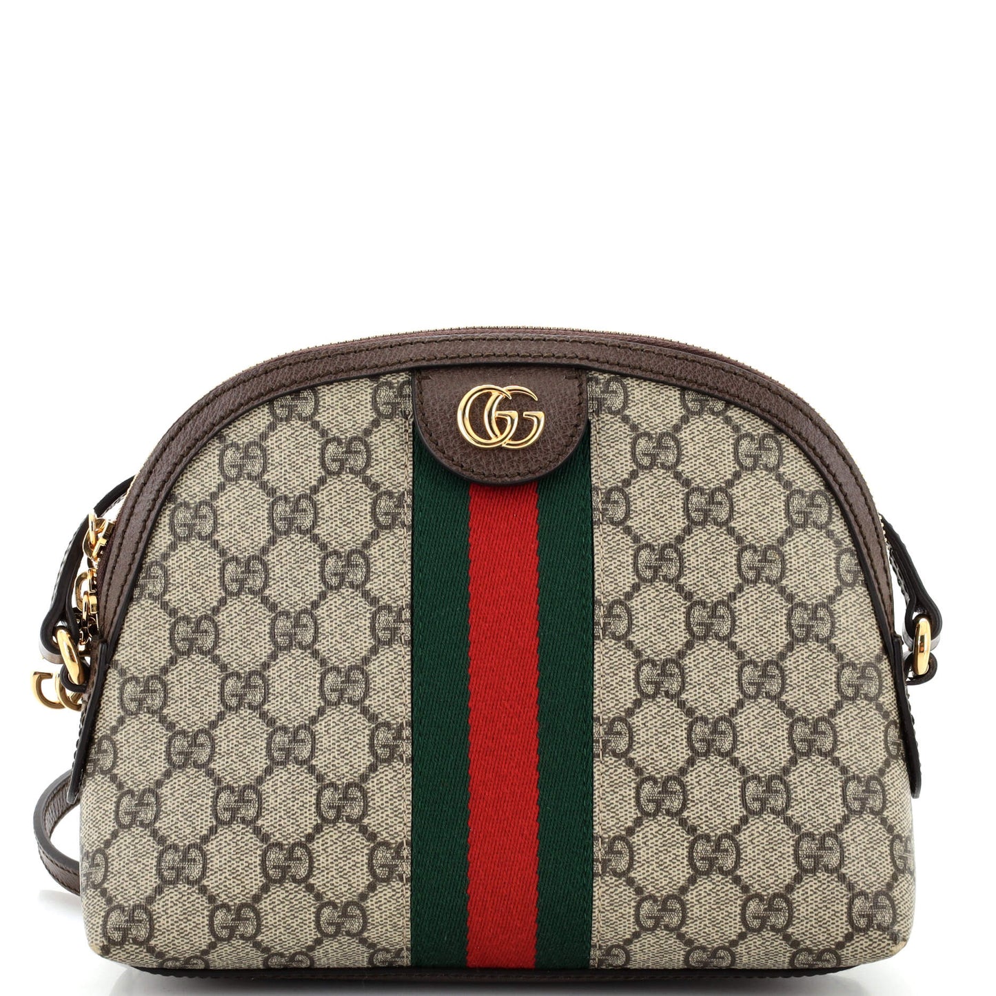 Luxury Gucci Trending 2025 Ophidia Dome Shoulder Bag GG Coated Canvas Small