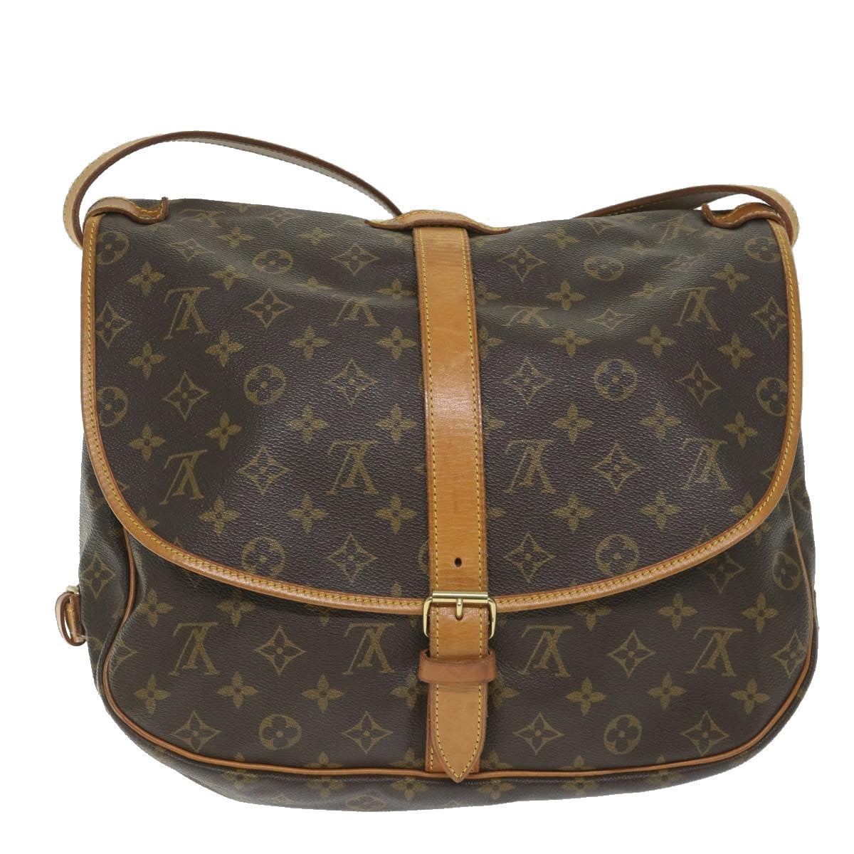Louis Vuitton Saumur 35  Canvas Shoulder Bag ()