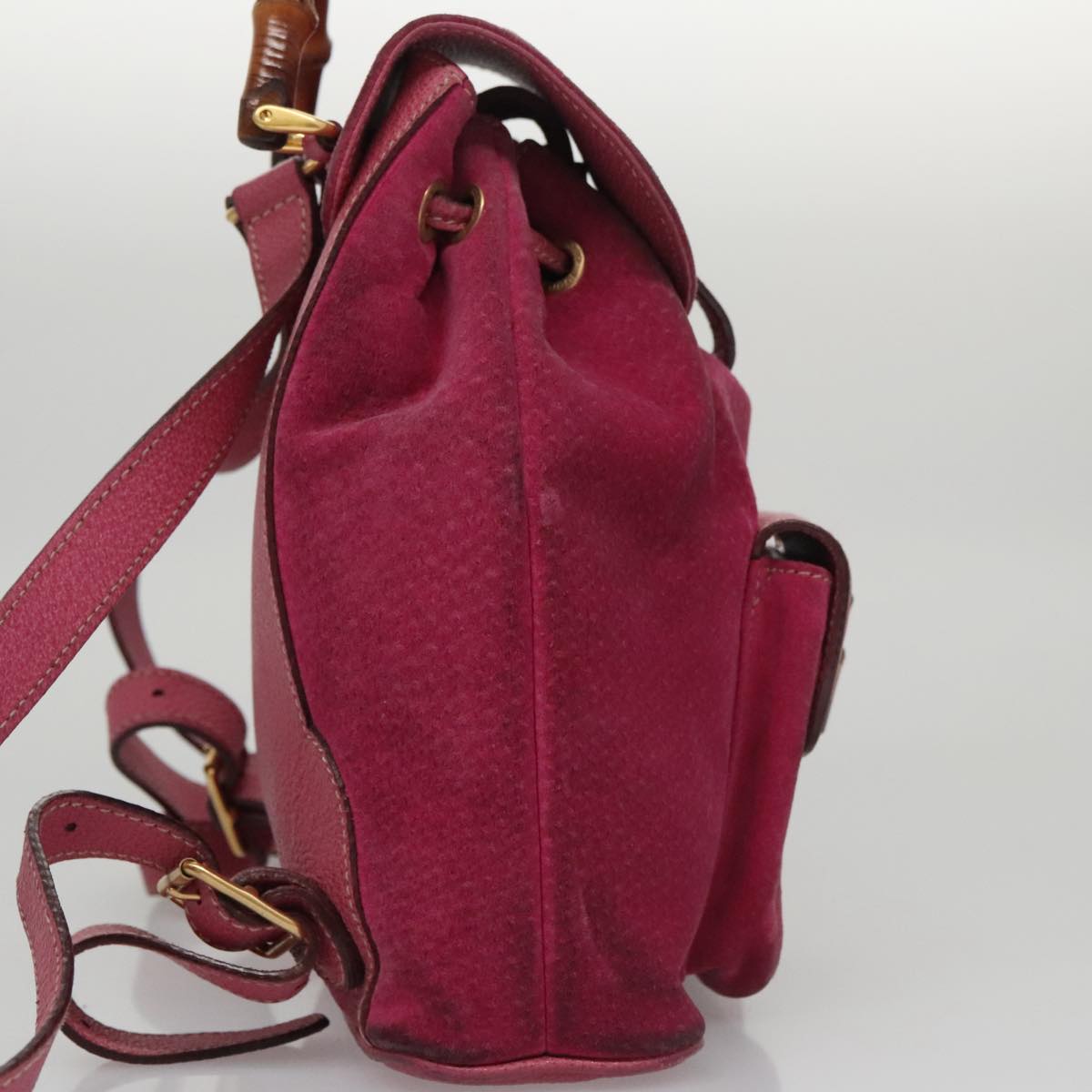 Gucci Bamboo  Suede Backpack Bag