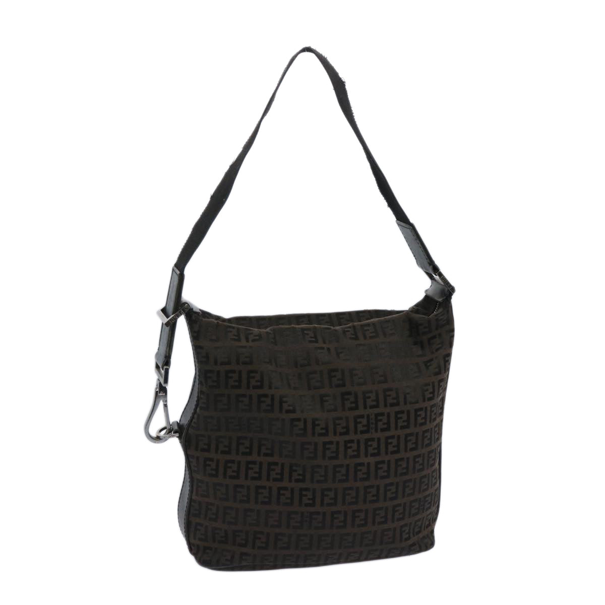 Luxury FendiZucchino Canvas Shoulder Bag Brown66016