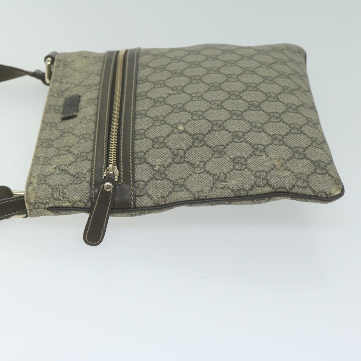 GUCCI GG Supreme Shoulder Bag PVC Beige 295257  66024