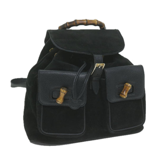 GUCCI Bamboo Backpack Suede Black 003 0016 0  66025