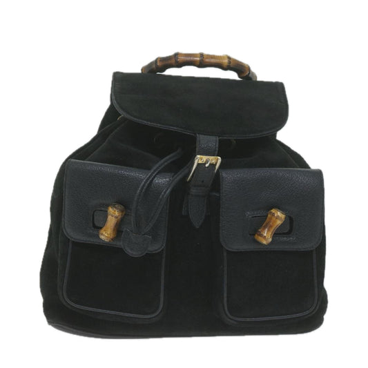 GUCCI Bamboo Backpack Suede Black 003 0016 0  66025