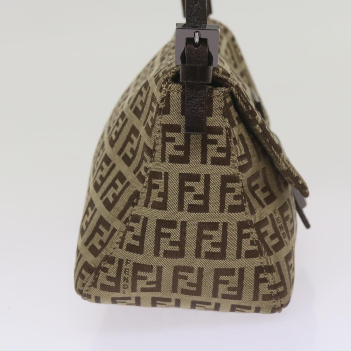 Luxury FendiZucchino Canvas Mamma Baguette Shoulder Bag Beige66042