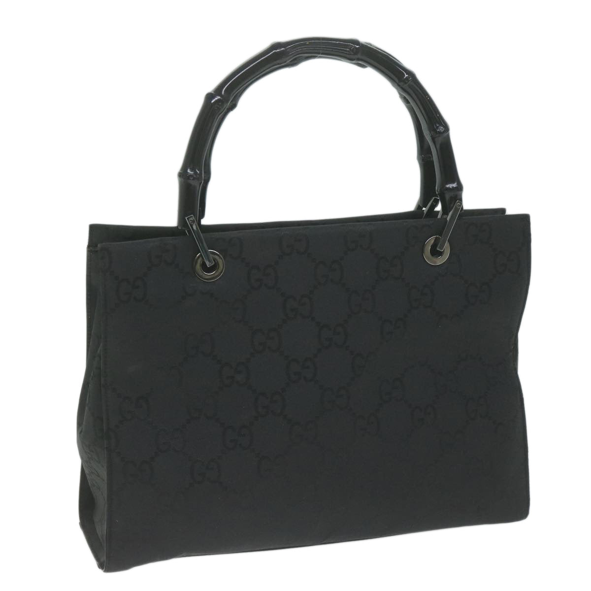 GUCCI Bamboo GG Canvas Hand Bag Black 002 1016  66078