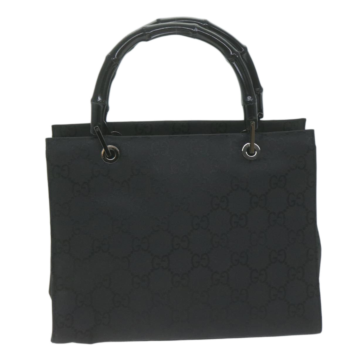 GUCCI Bamboo GG Canvas Hand Bag Black 002 1016  66078
