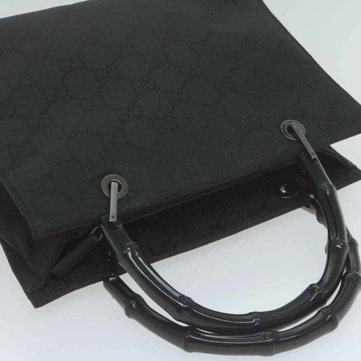 GUCCI Bamboo GG Canvas Hand Bag Black 002 1016  66078