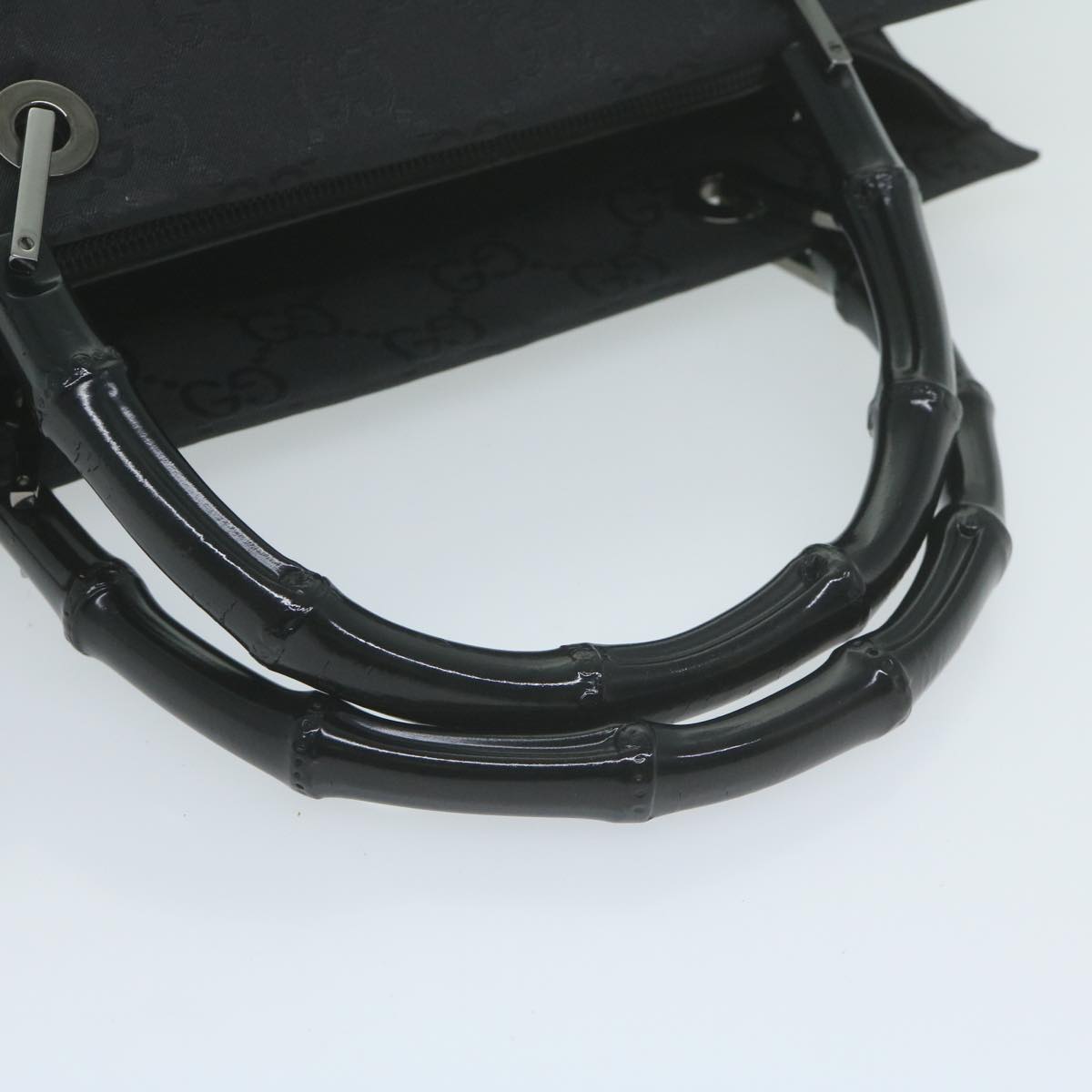 GUCCI Bamboo GG Canvas Hand Bag Black 002 1016  66078