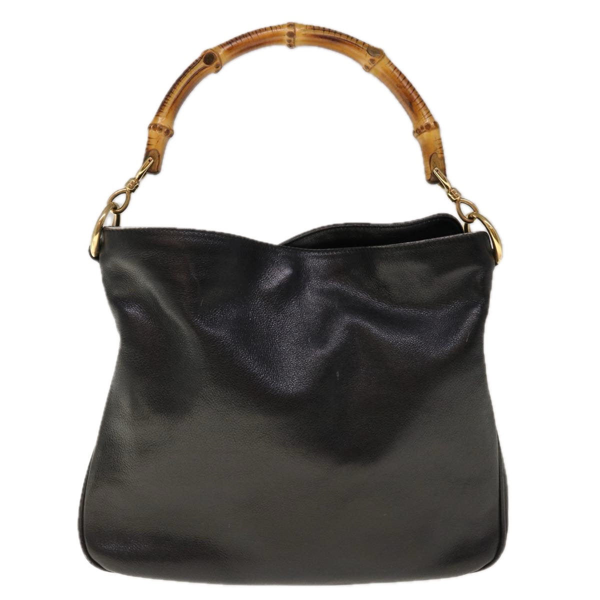 GUCCI Bamboo Shoulder Bag Nylon 2way Black  66146