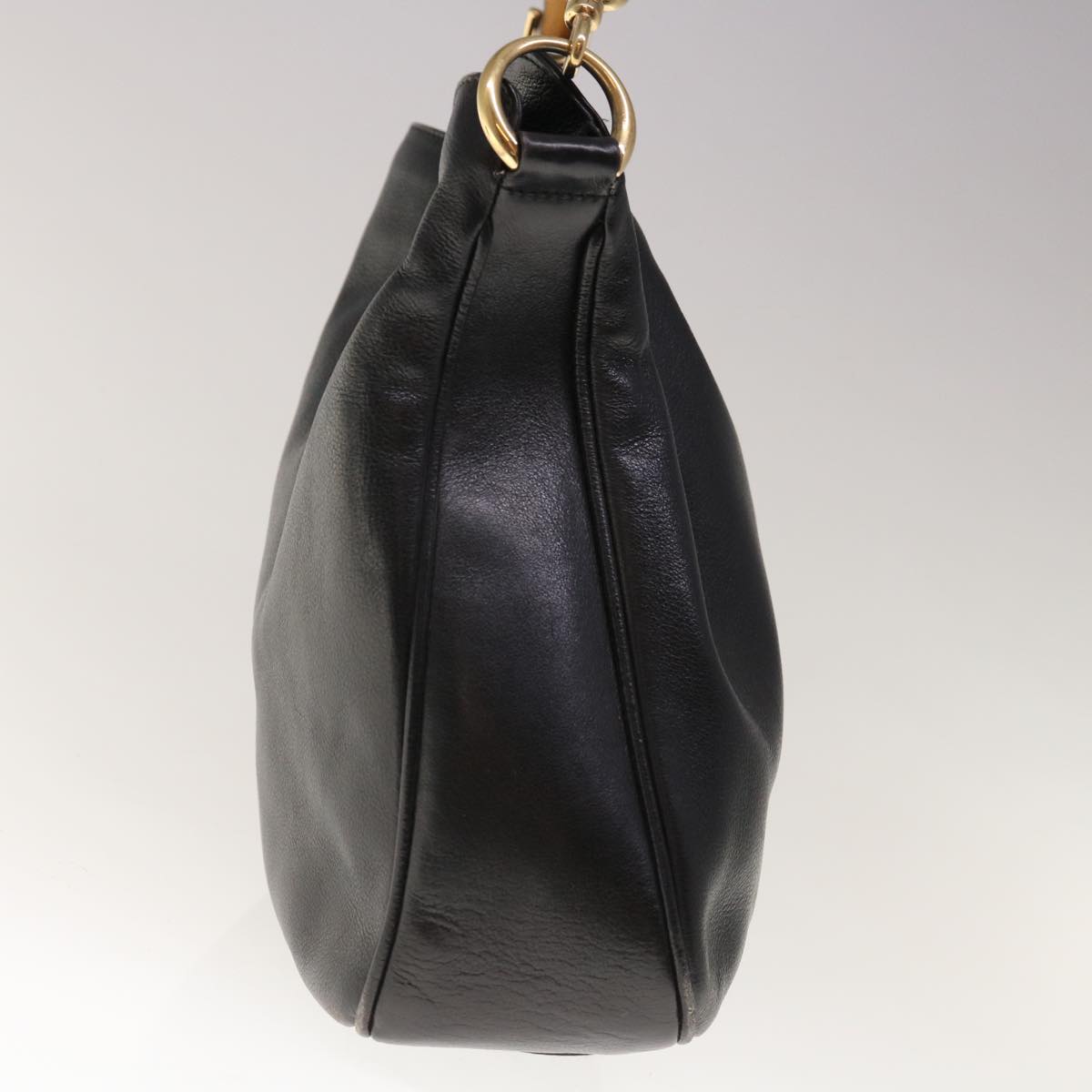 GUCCI Bamboo Shoulder Bag Nylon 2way Black  66146