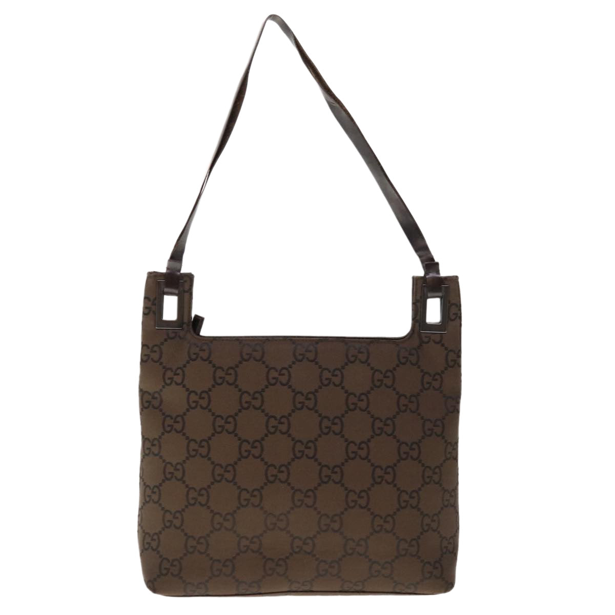 GUCCI GG Canvas Shoulder Bag Nylon Brown  66148