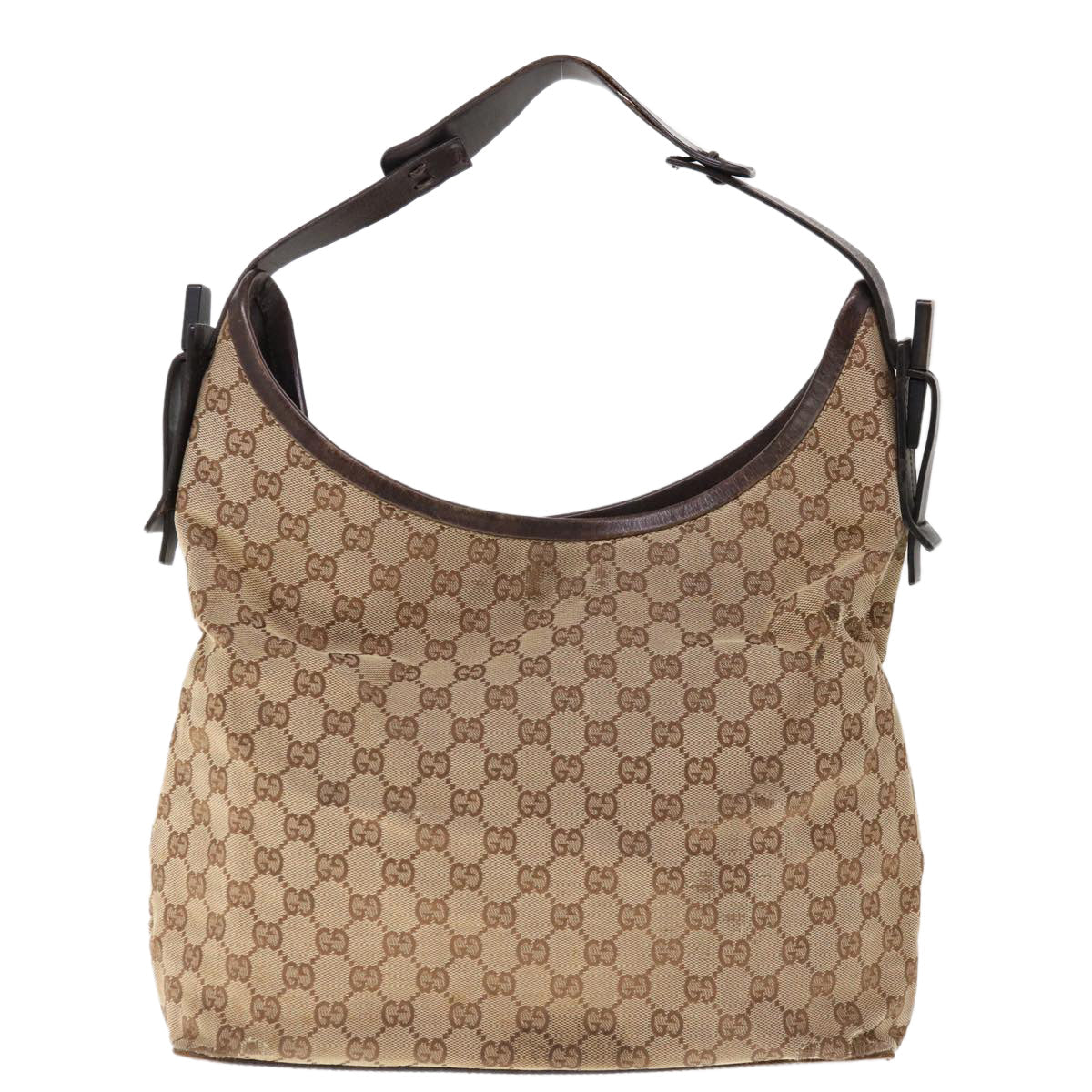 GUCCI GG Canvas Shoulder Bag Beige 106242  66149