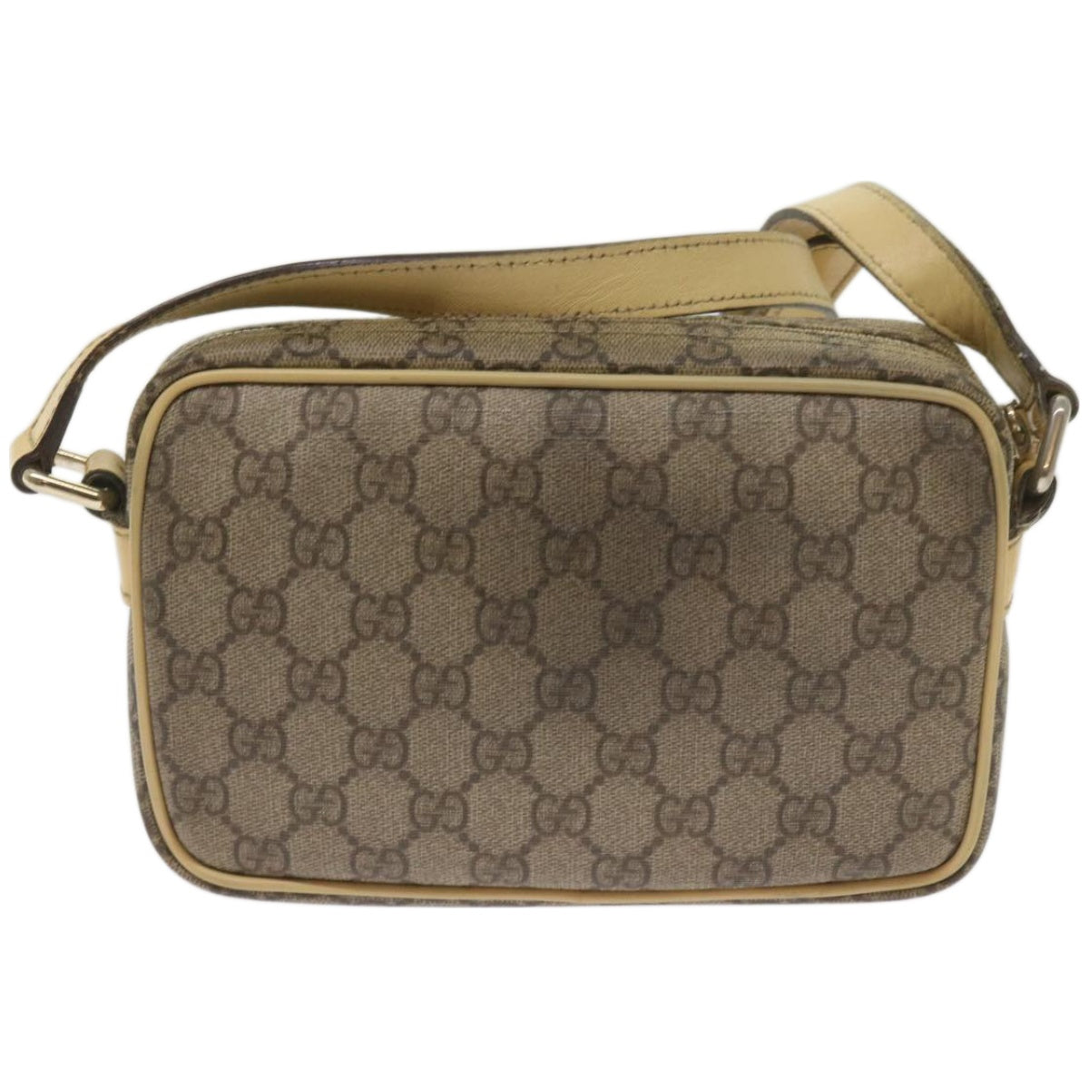 GUCCI GG Canvas Shoulder Bag PVC Beige  66166