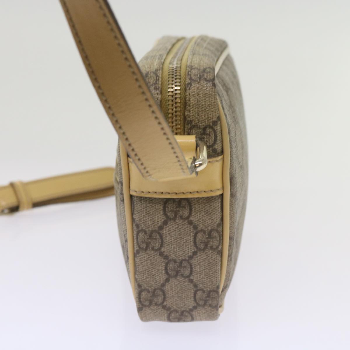 GUCCI GG Canvas Shoulder Bag PVC Beige  66166