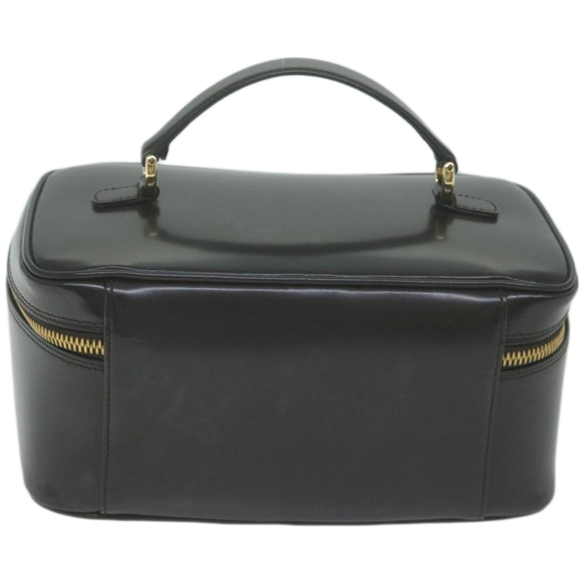 GUCCI Bamboo Vanity Cosmetic Pouch Patent leather Brown  66168