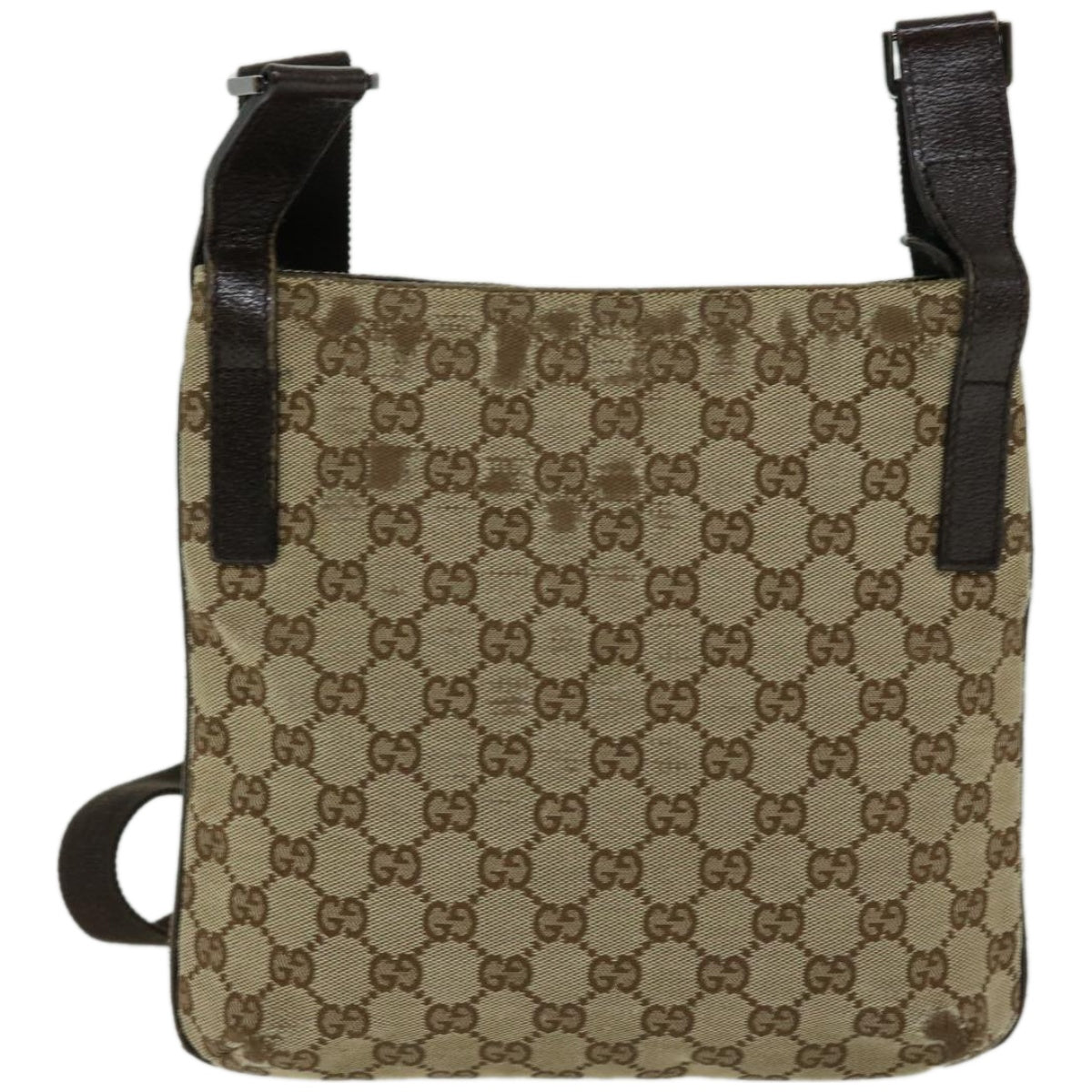 GUCCI GG Canvas Shoulder Bag Beige Brown  66220