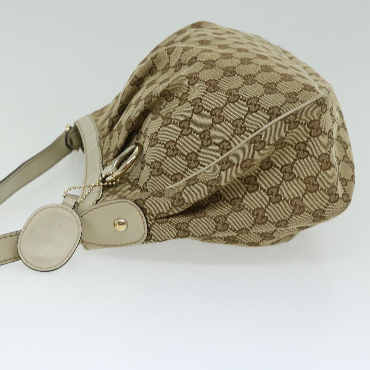 GUCCI GG Canvas Shoulder Bag Beige  66221