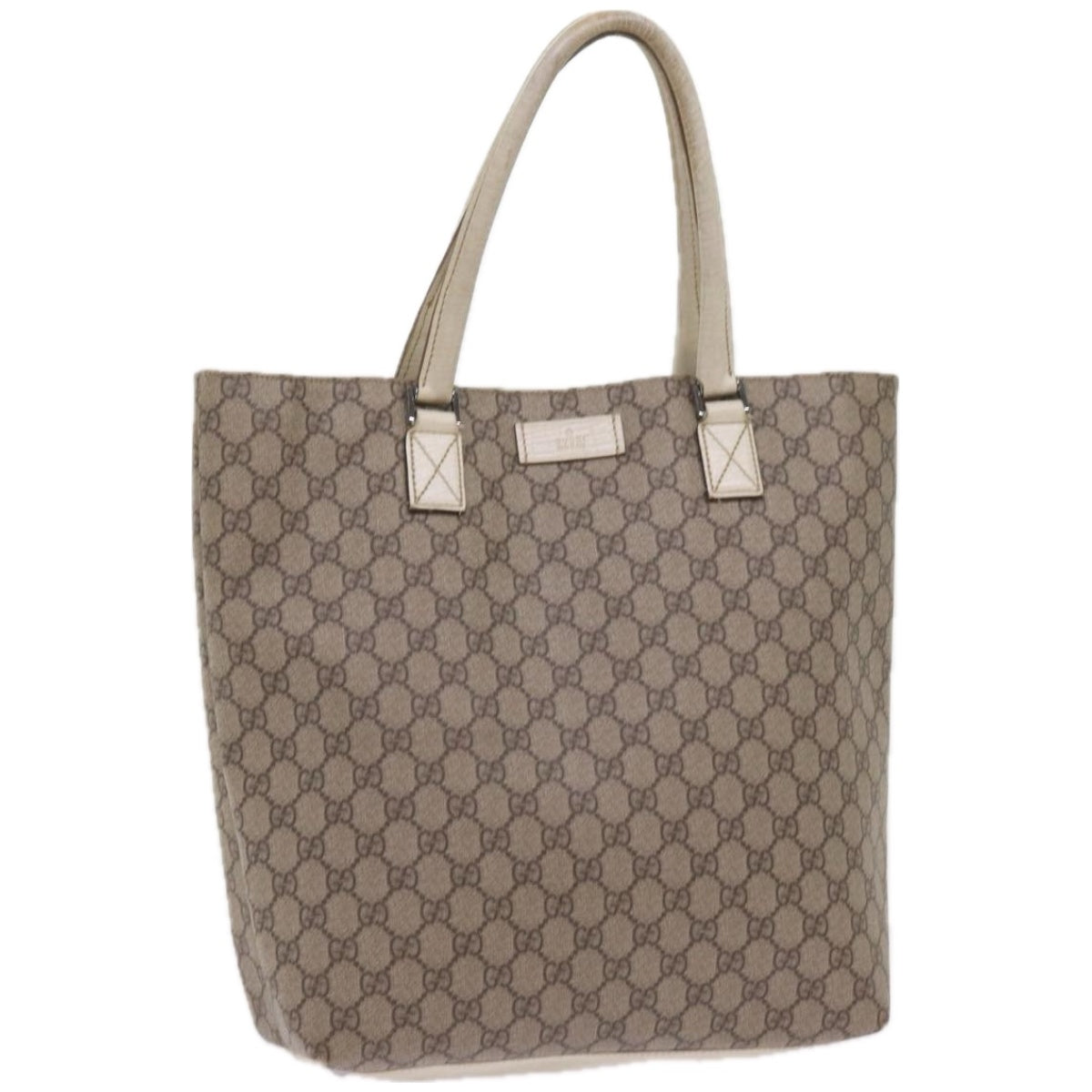 GUCCI GG Canvas Tote Bag PVC Beige  66222