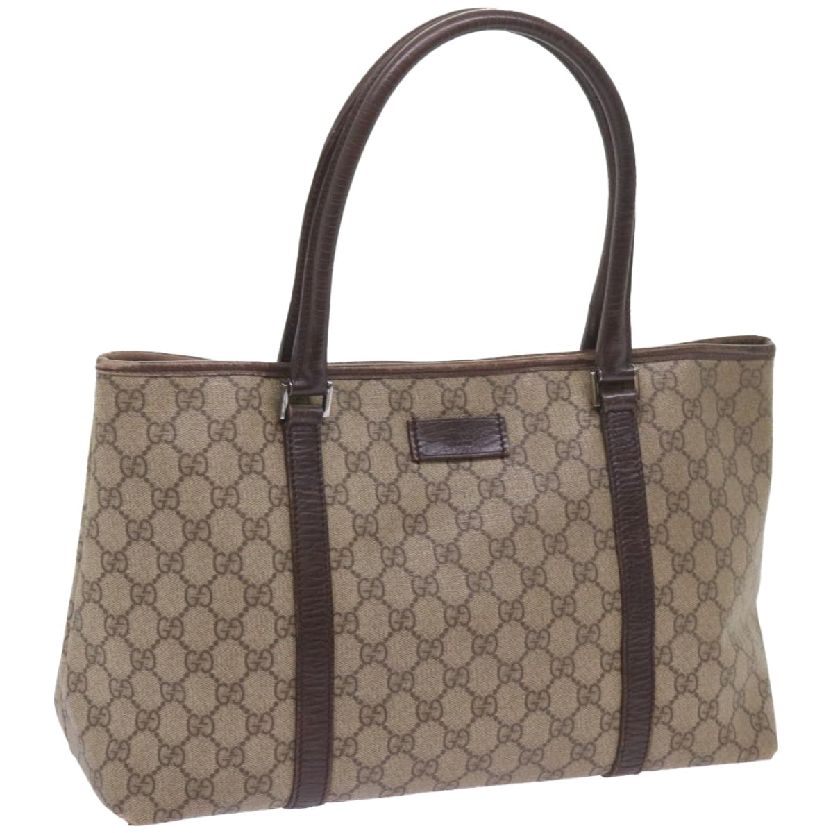 GUCCI GG Canvas Tote Bag PVC Beige  66223
