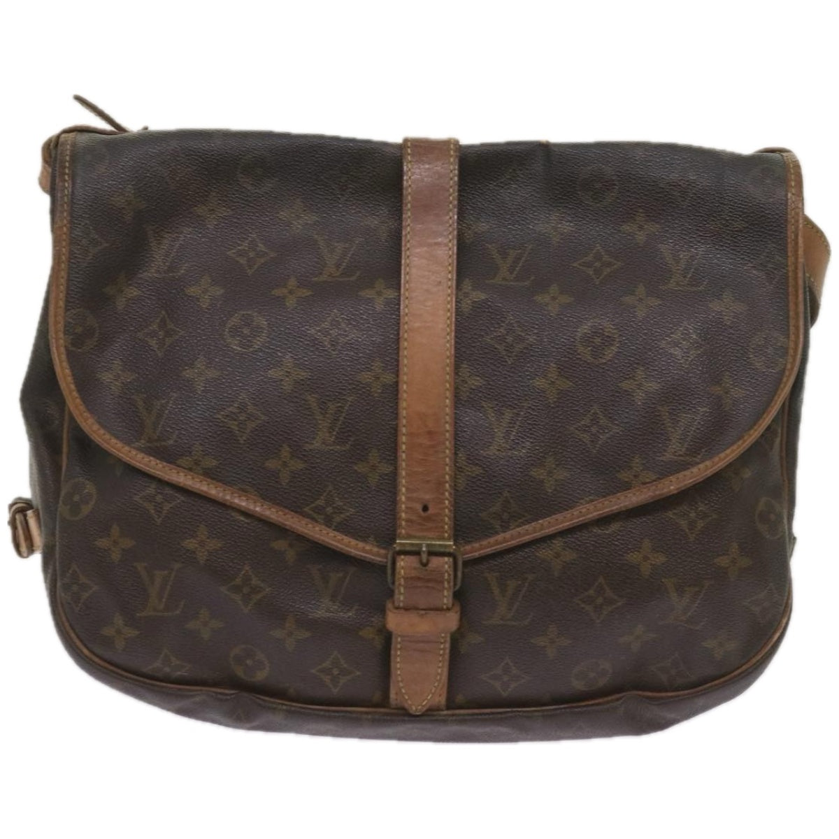 LOUIS VUITTON Monogram Saumur 35 Shoulder Bag M42254 LV 66289