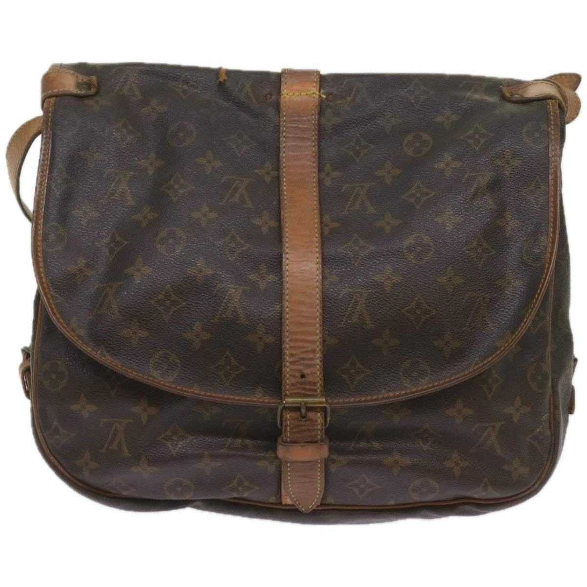 LOUIS VUITTON Monogram Saumur 35 Shoulder Bag M42254 LV 66289