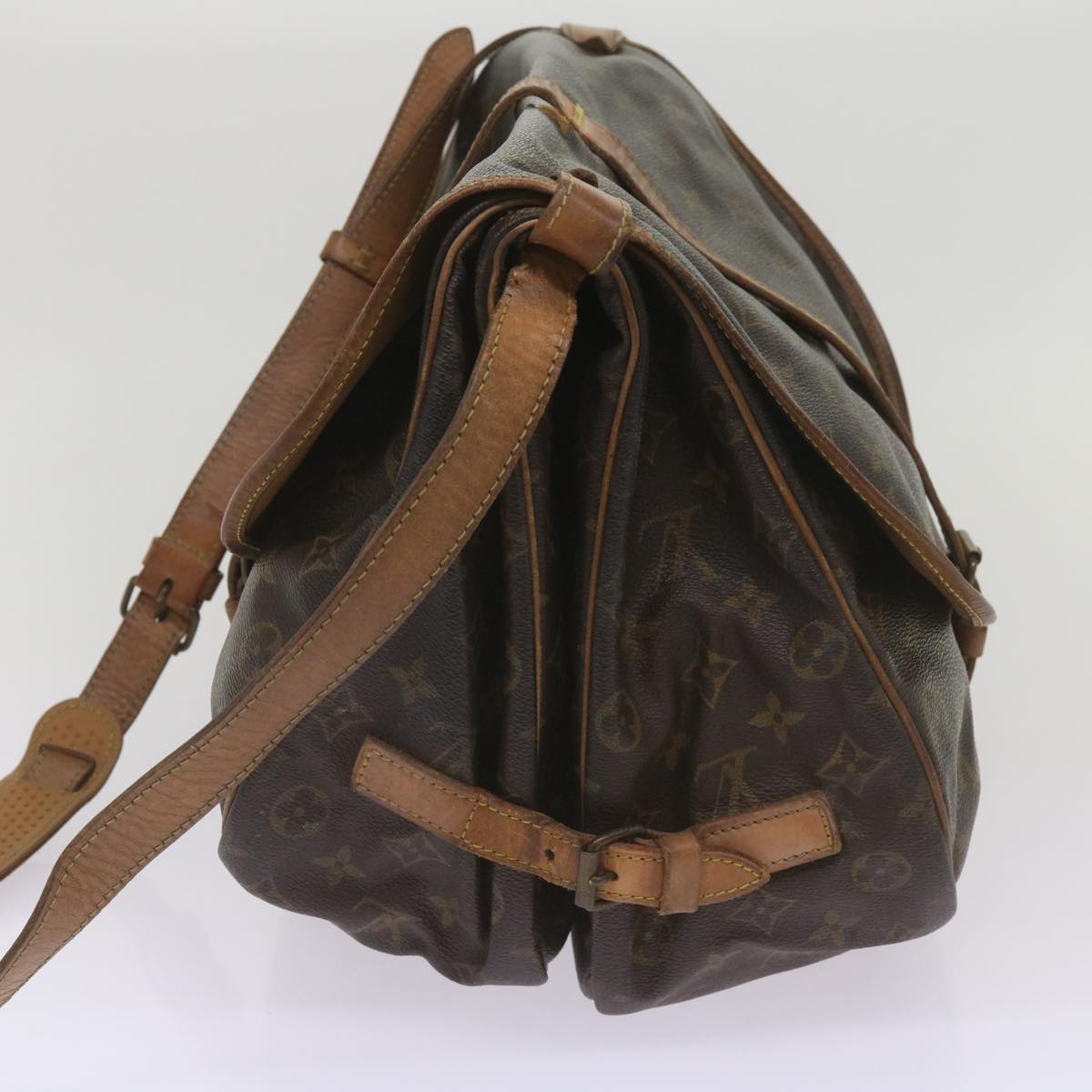 LOUIS VUITTON Monogram Saumur 35 Shoulder Bag M42254 LV 66289