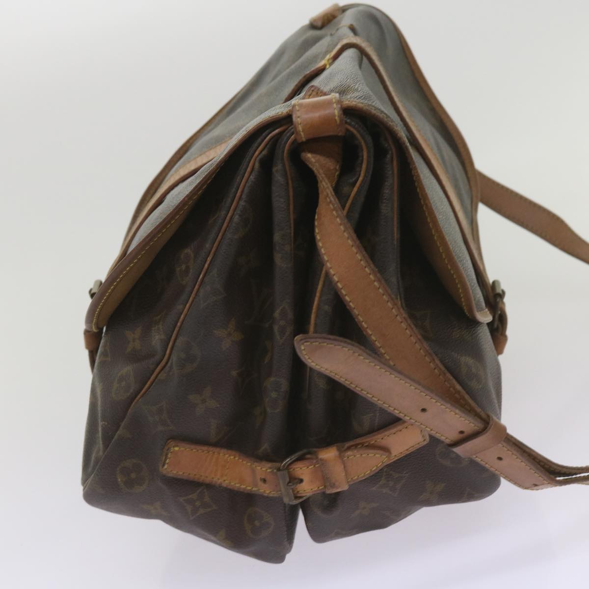 LOUIS VUITTON Monogram Saumur 35 Shoulder Bag M42254 LV 66289