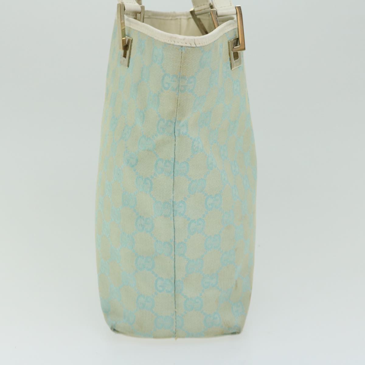 GUCCI GG Canvas Hand Bag Light Blue White  66303