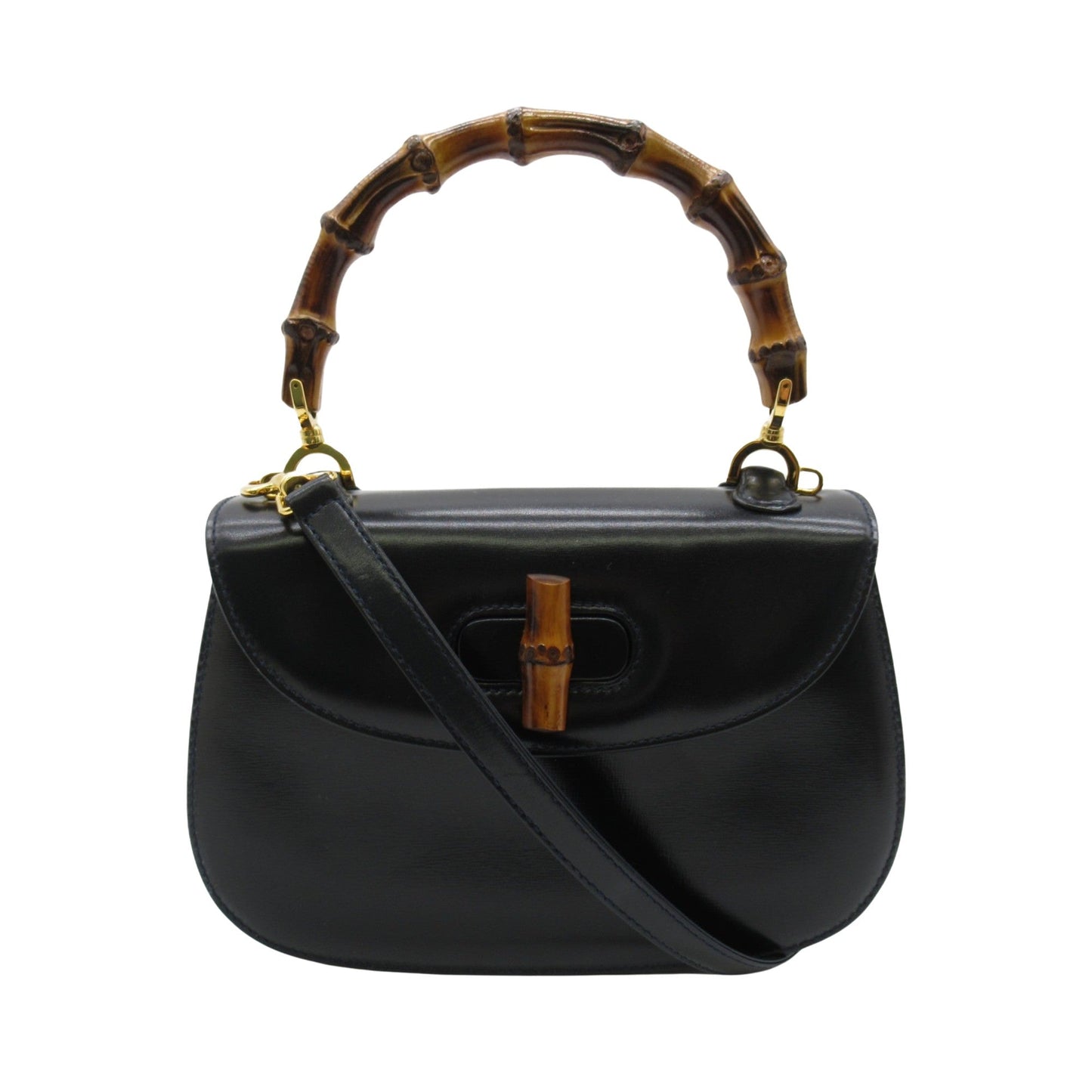 Gucci Bamboo  Leather Handbag ()