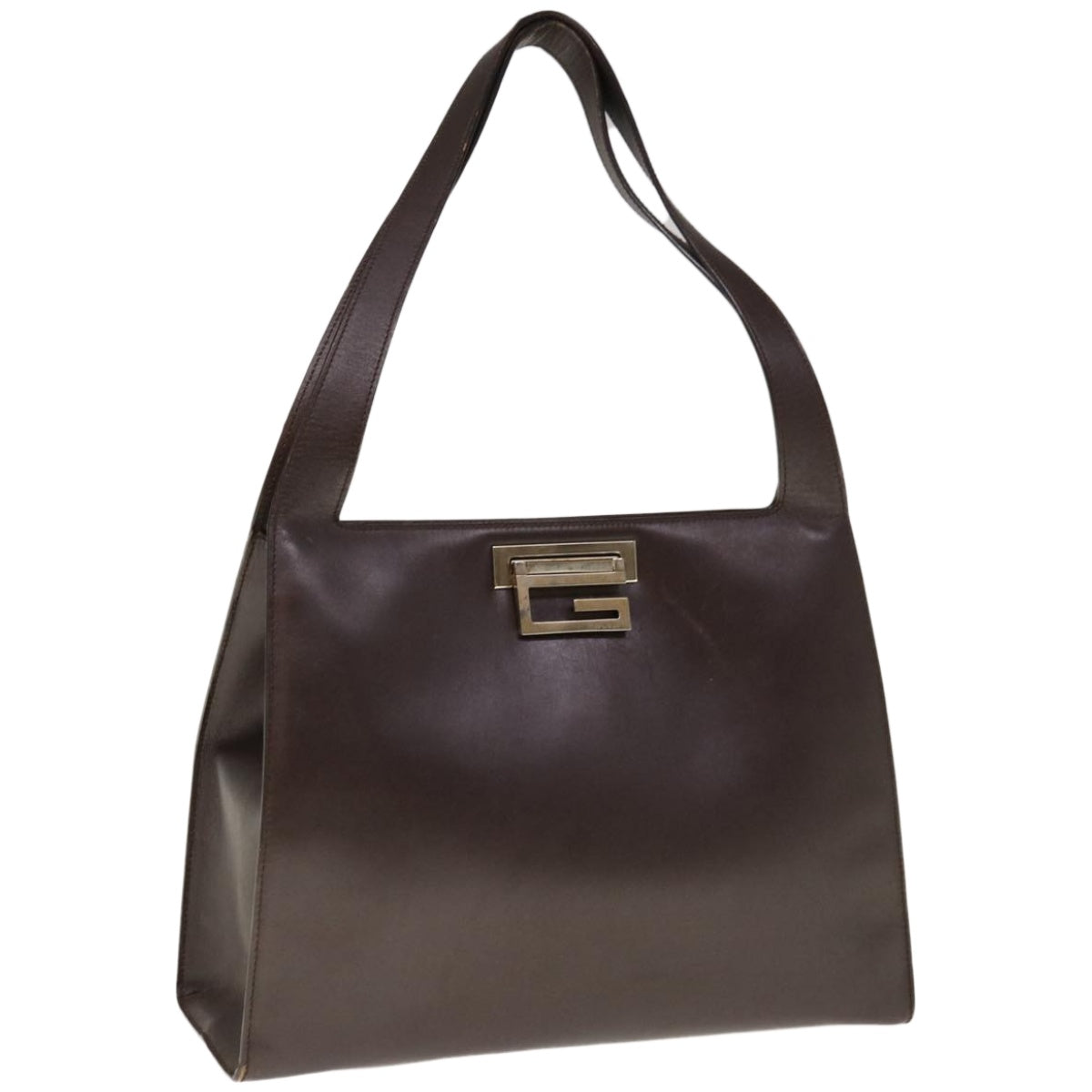 GUCCI Shoulder Bag Leather Brown  66357