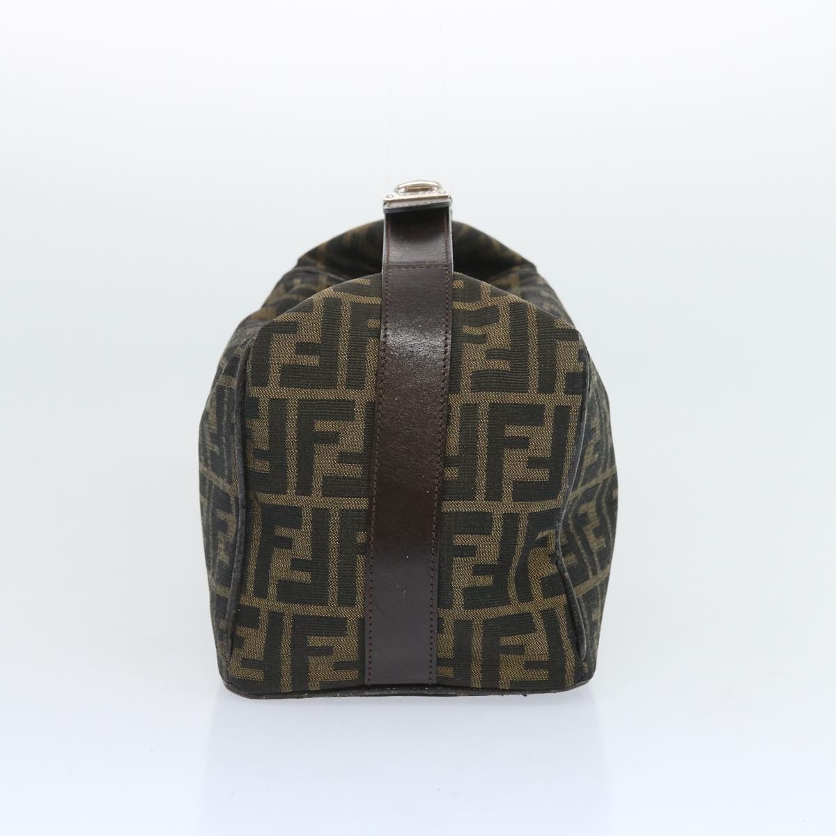 Luxury FendiZucca Canvas Vanity Hand Bag Black Brown66392