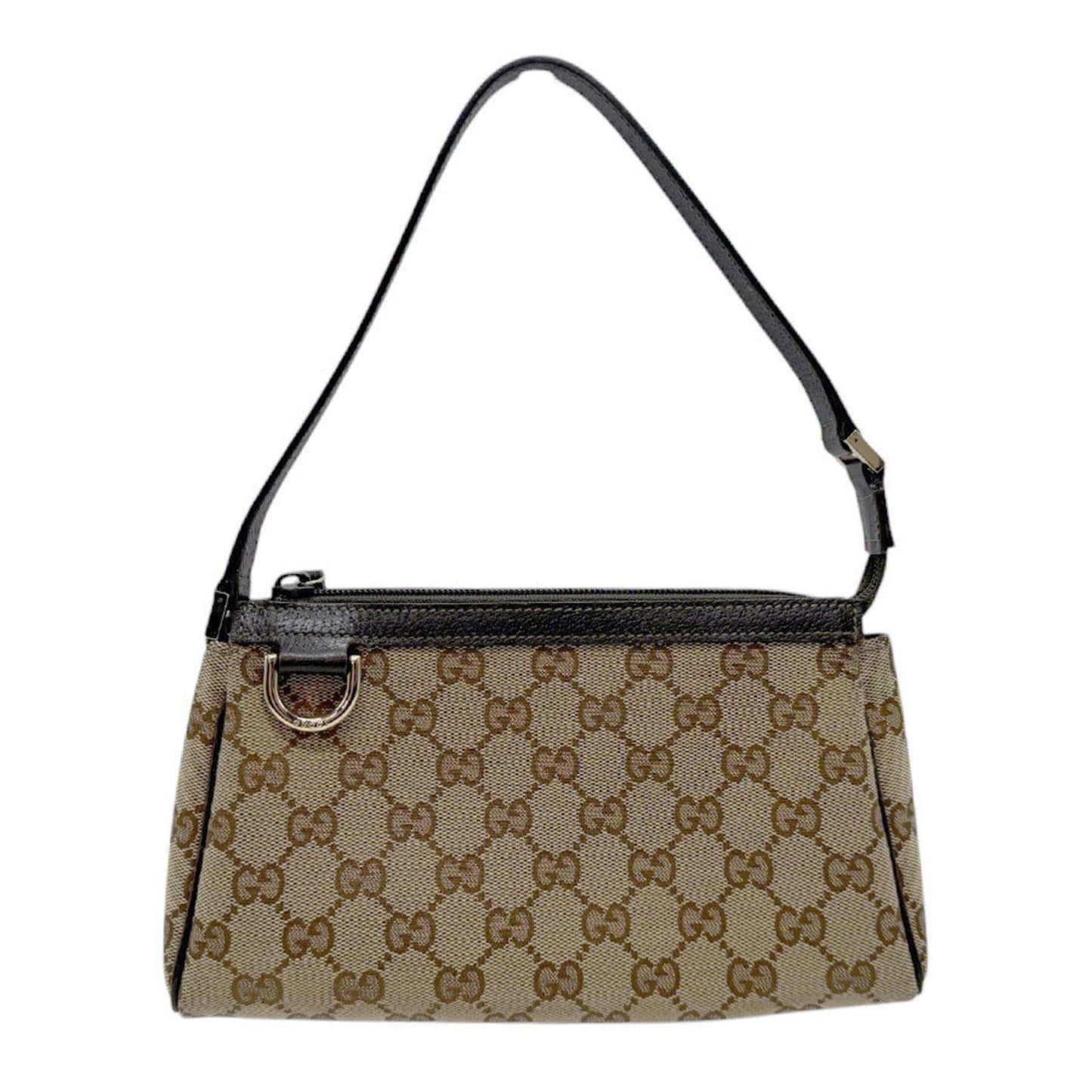 Gucci  Gg Canvas Leather Handbag