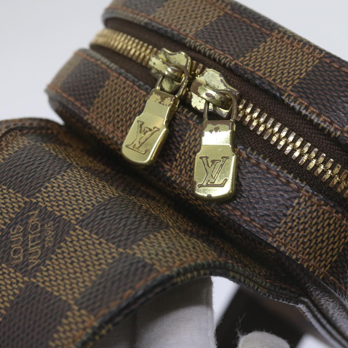 LOUIS VUITTON Damier Ebene Geronimos Shoulder Bag N51994 LV 66444