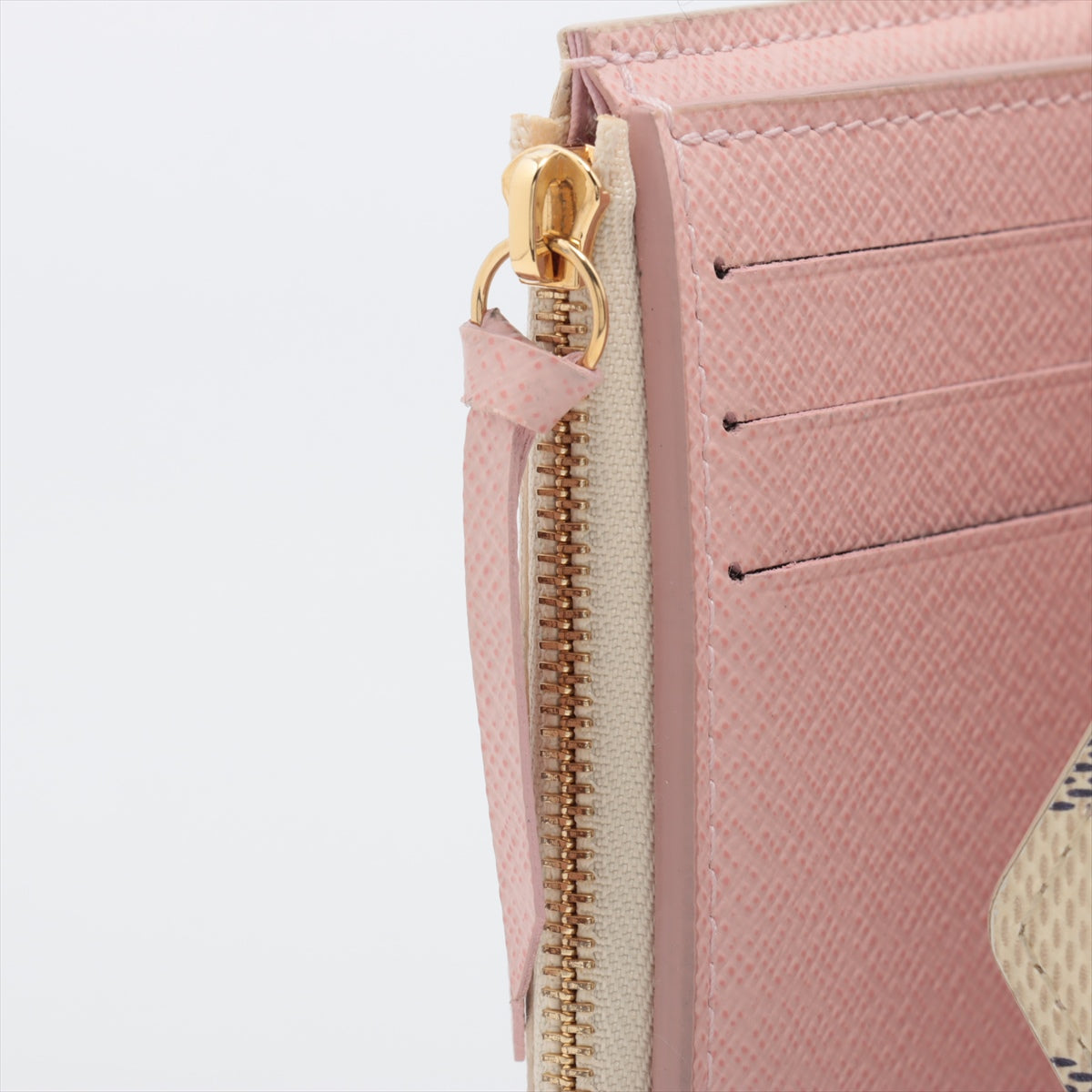 Louis Vuitton Damié Azur Portfolio Victoria N64022 Rose Valerie Compact Wallet