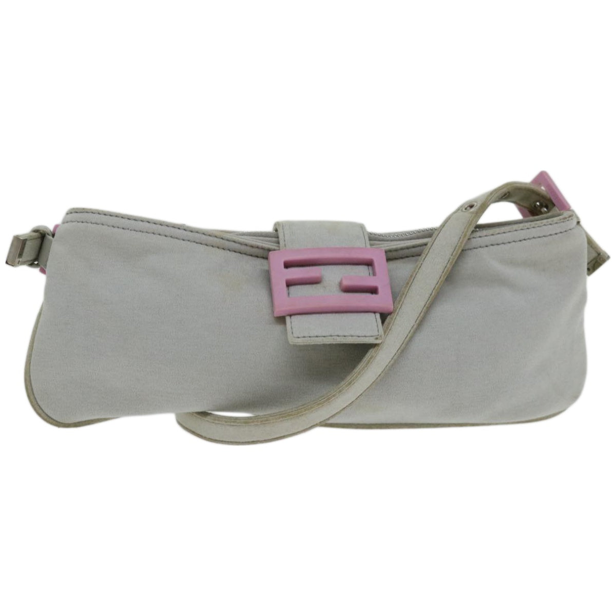 Luxury FendiMamma Baguette Shoulder Bag Nylon Gray66503