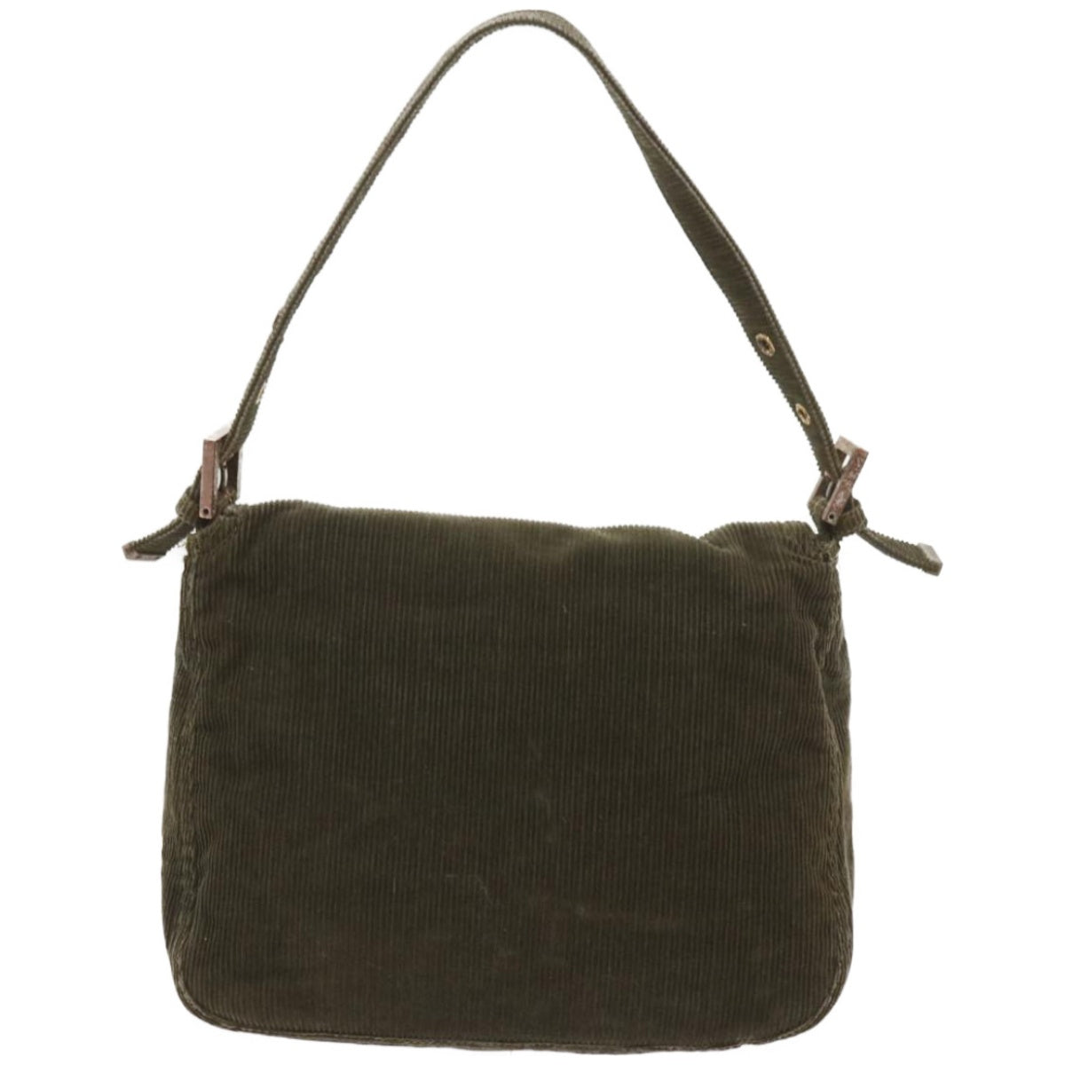 Luxury FendiMamma Baguette Shoulder Bag Corduroy Khaki66602