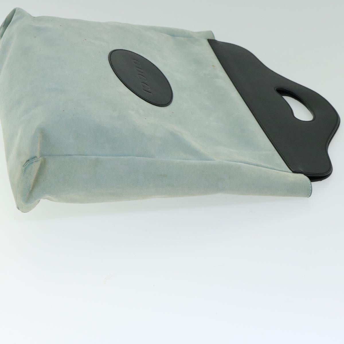 GUCCI Hand Bag Suede Light Blue  66605