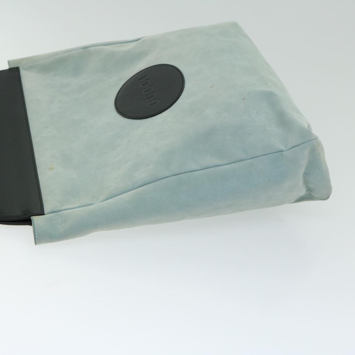 GUCCI Hand Bag Suede Light Blue  66605