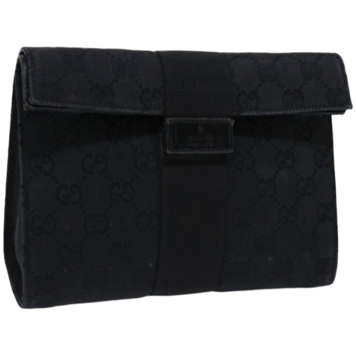 GUCCI GG Canvas Clutch Bag Black 0390992  66614