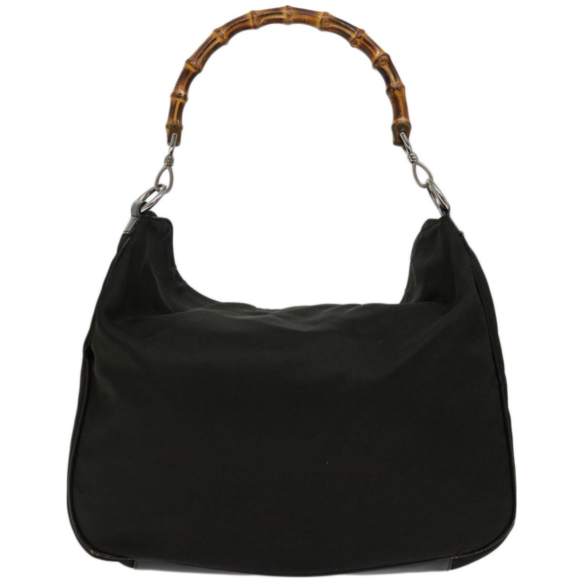 GUCCI Bamboo Shoulder Bag Nylon 2way Brown 001 3444 1577  66620