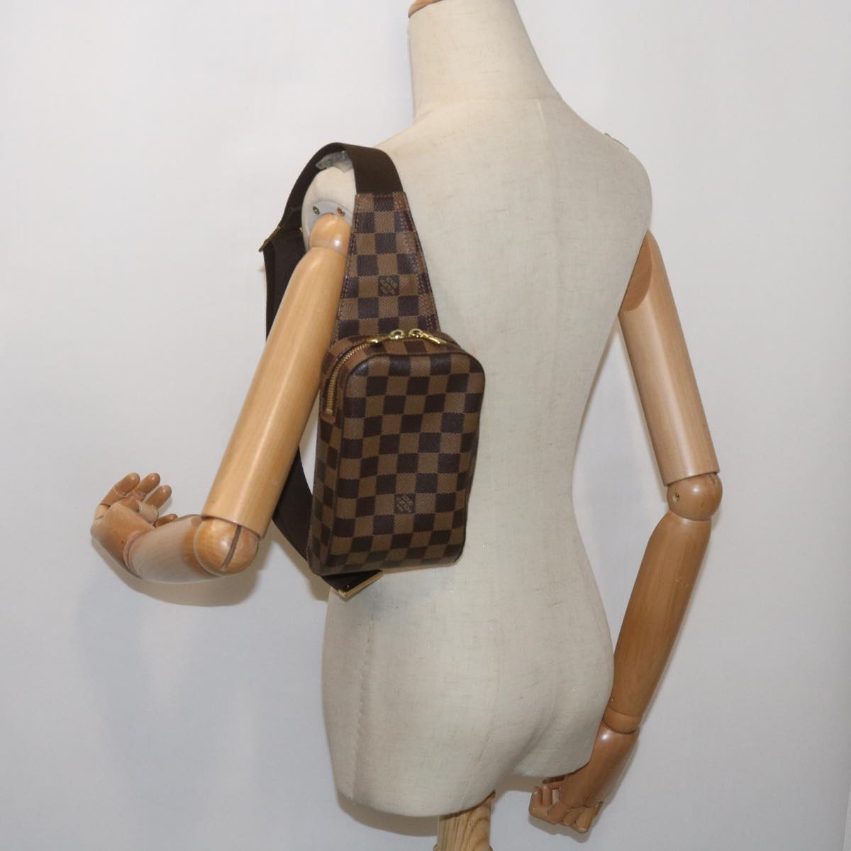 LOUIS VUITTON Damier Ebene Geronimos Shoulder Bag N51994 LV 66694