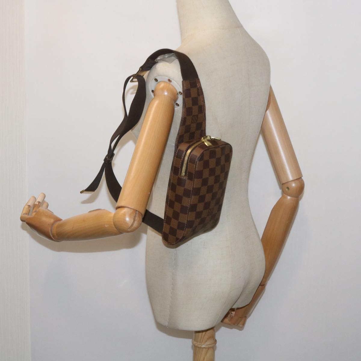 LOUIS VUITTON Damier Ebene Geronimos Shoulder Bag N51994 LV 66695