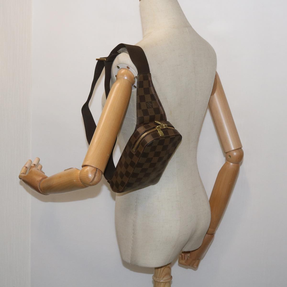LOUIS VUITTON Damier Ebene Geronimos Shoulder Bag N51994 LV 66696